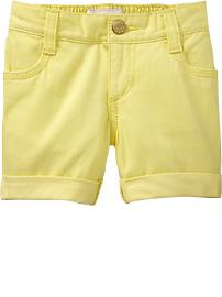 Colored-Denim Shorts for Baby