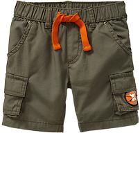 Cargo-Patch Drawstring Shorts for Baby