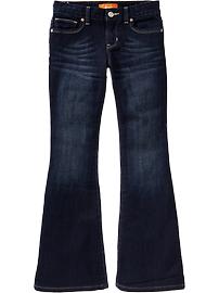Girls Dark-Wash Flare Jeans