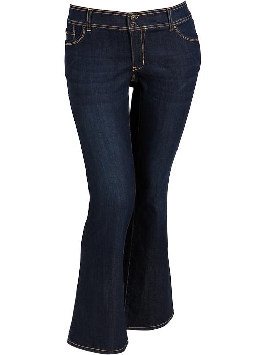 Old Navy Womens Plus Double Buttoned Flare Denim Jeans