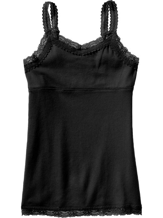 View large product image 1 of 1. Girls Lace-Trim Camis