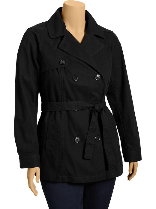Old Navy Womens Plus Short Canvas Trench Coats