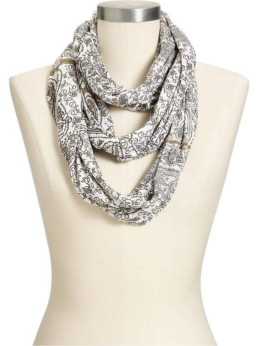 Old Navy Womens Paisley Infinity Scarves