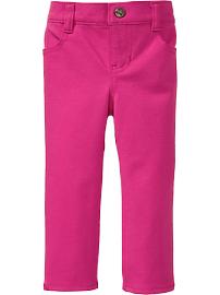 Pop-Color Ponte-Knit Pants for Baby