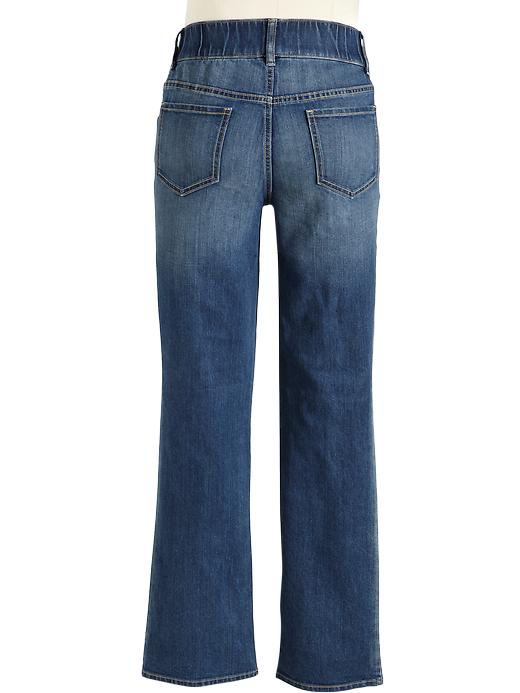 View large product image 2 of 2. Maternity Woven-Waist Boot-Cut Jeans