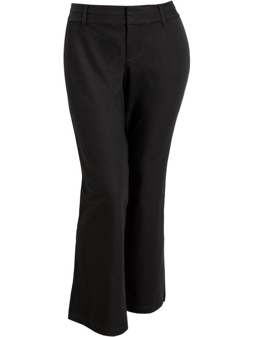 View large product image 1 of 2. Women's Plus Wide-Leg Twill Trousers