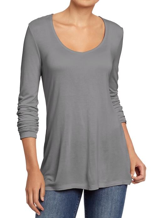 View large product image 1 of 1. Women's Long-Sleeve Tunic Tees