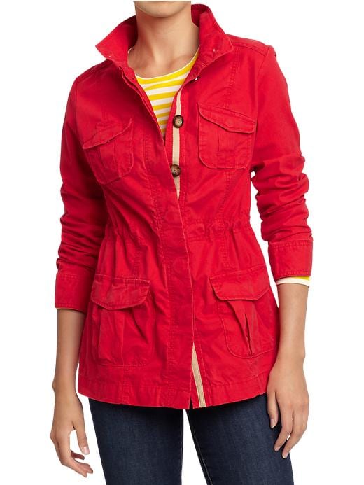 Old Navy Womens Drawstring Military Jackets