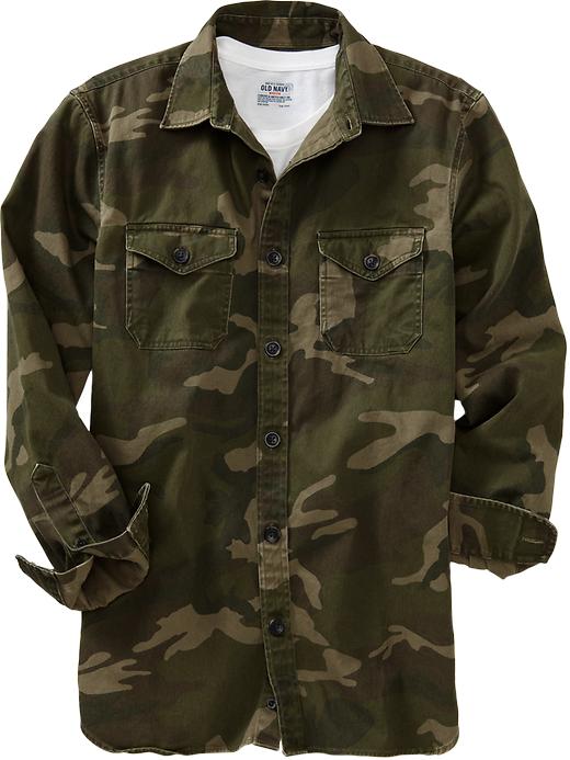 Old Navy Mens Camouflage Shirt Jackets