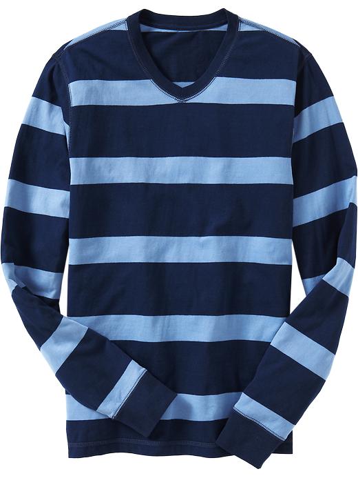 Old Navy Mens Striped V Neck Tees
