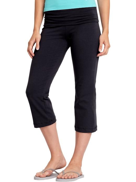 View large product image 1 of 1. Women's Fold-Over Yoga Crops