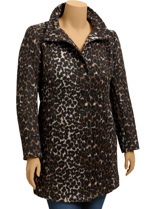 Old Navy Womens Plus Wool Blend Mid Length Coats