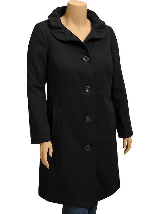 Old Navy Womens Plus Long Wool Blend Coats