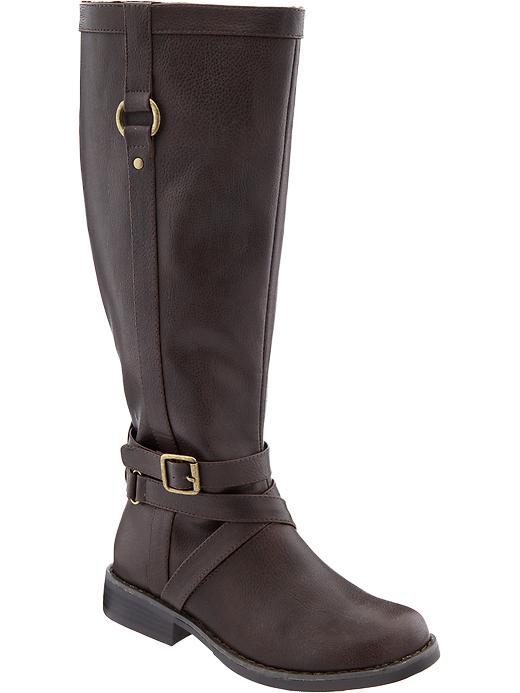 Old Navy Womens Plus Tall Faux Leather Boots