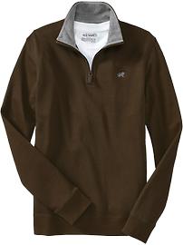 Men's Textured-Rib Mock-Neck Pullovers