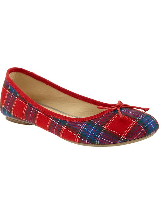 Old Navy Womens Plaid Ballet Flats