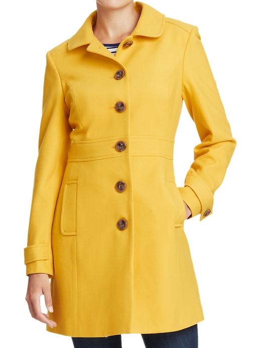 Old Navy Womens Peter Pan Collar Wool Blend Coats