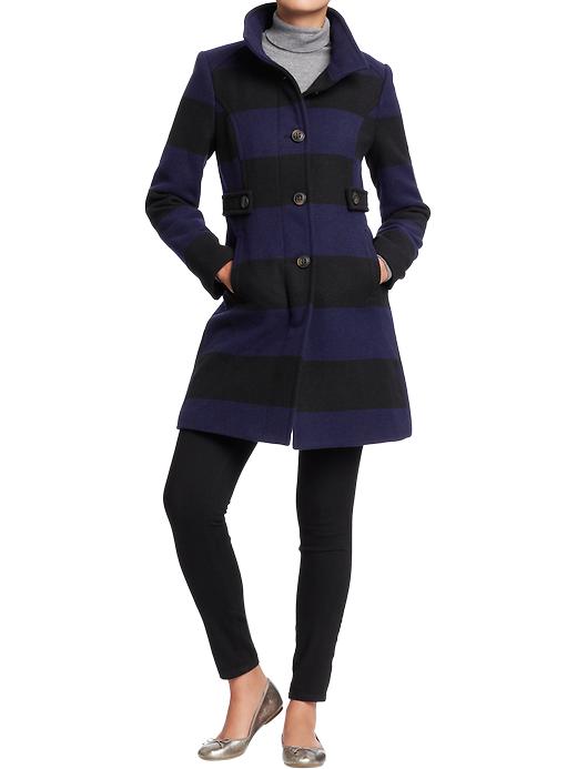 Old Navy Womens Color Block Wool Blend Peacoats