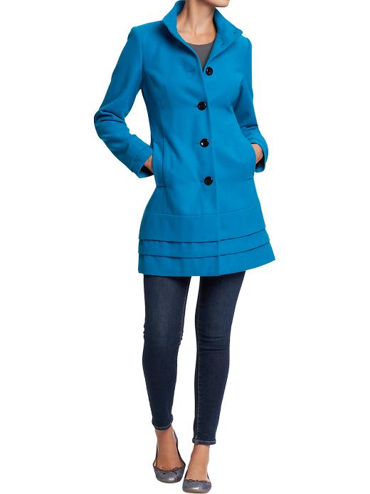 Old Navy Womens Pleated Wool Blend Coats
