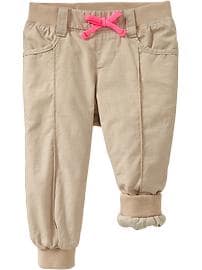 Jersey-Lined Poplin Pants for Baby