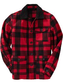 Men's Plaid Wool-Blend Barn Coats