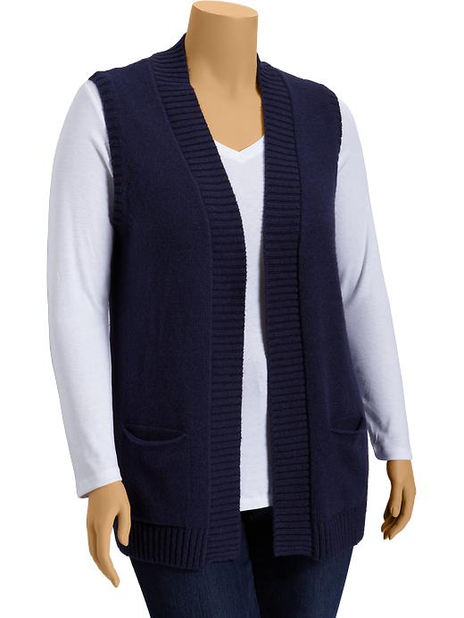 Old Navy Womens Plus Open Front Sweater Vests