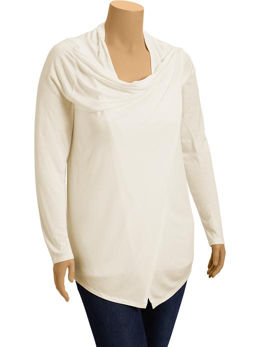 Old Navy Womens Plus Cowl Neck Jersey Wrap Tops