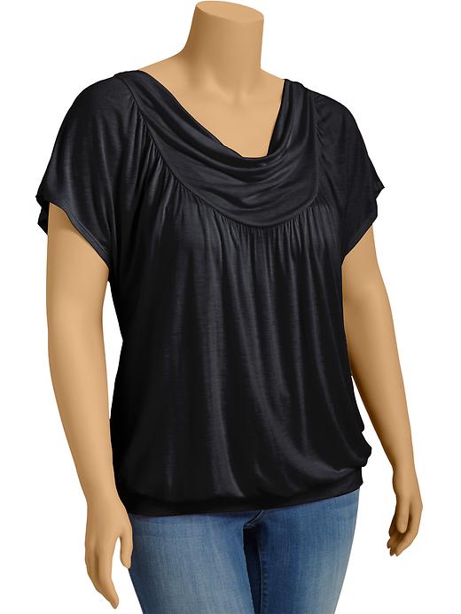 Old Navy Womens Plus Cowl Neck Jersey Tops