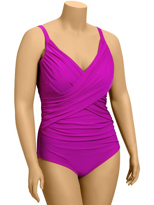 View large product image 1 of 1. Women's Plus Cross-Front Control Max Swimsuits