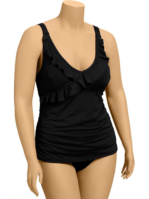 Old Navy Womens Plus Ruffled Tankini Tops