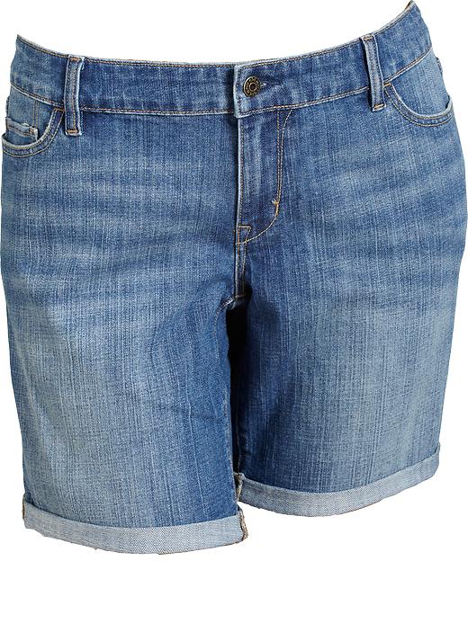 Old Navy Womens Plus Roll Cuffed Denim Shorts 9" plus size,  plus size fashion plus size appare 