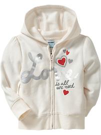Heart-Graphic Hoodies for Baby