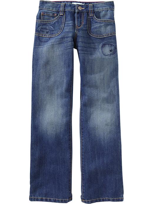 Old Navy Girls Rip And Repair Boyfriend Jeans