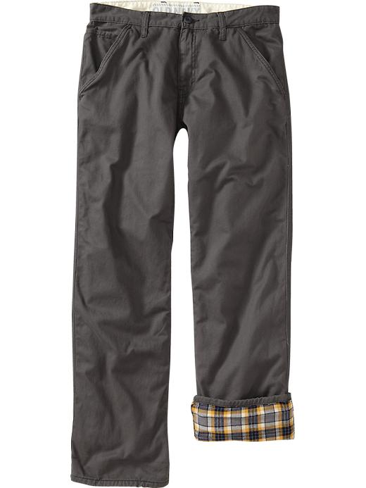 Old Navy Mens Flannel Lined Twill Pants