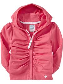 Ruched-Front Hoodies for Baby