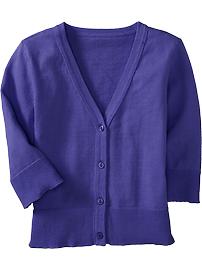 Girls Cropped Button-Front Cardis