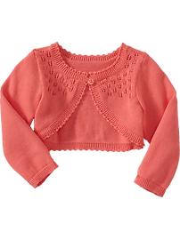 Cropped Pointelle Cardis for Baby