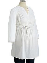 Maternity Pintucked Poplin Tunics