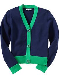 Girls Embellished Color-Blocked Cardis