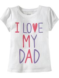 "I &hearts; My Dad" Glitter Tees for Baby