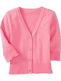 Girls Cropped Button-Front Cardis