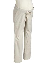 Maternity Rib-Waist Twill Pants