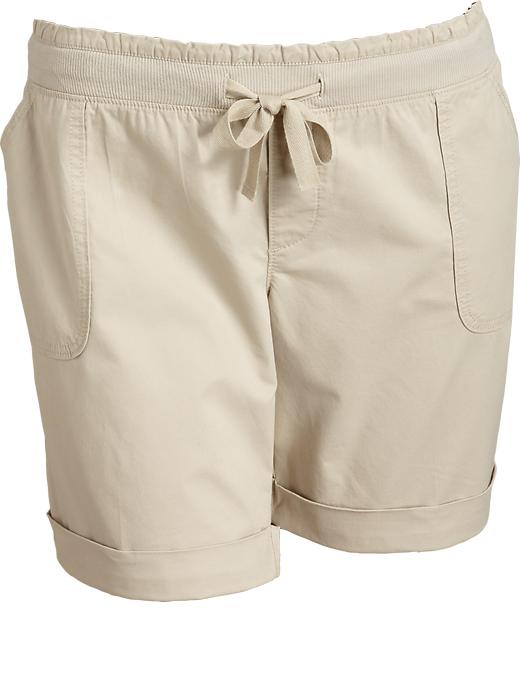 Old Navy Womens Plus Rib Waist Twill Bermudas 8"