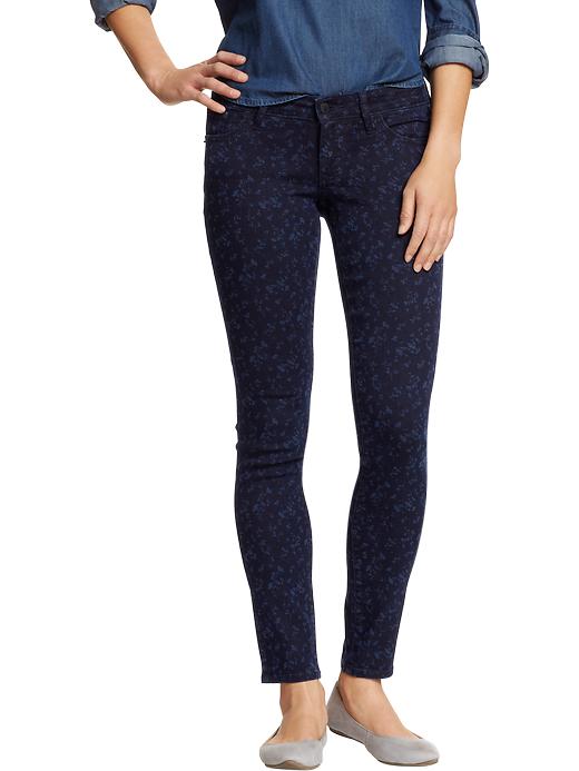 Old Navy Womens The Rockstar Floral Print Skinny Jeans