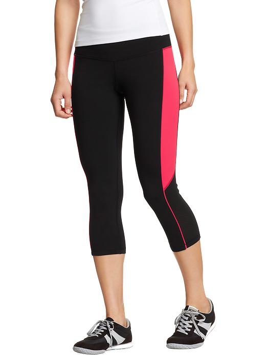 Old Navy Womens Active Color Block Compression Capris 20"