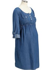 Maternity Chambray Shirtdresses