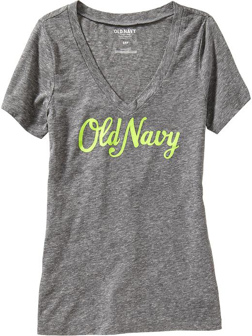 Old Navy Womens Graphic Jersey V Neck Tees
