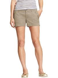 Women's Twill Zip-Pocket Shorts (3 1/2")