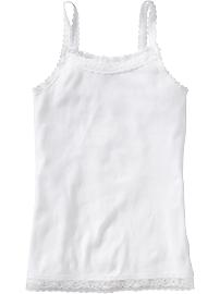 Girls Lace-Trim Jersey Camis
