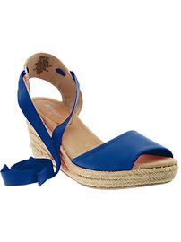 Women's Tie-Leg Mid-Wedge Espadrilles